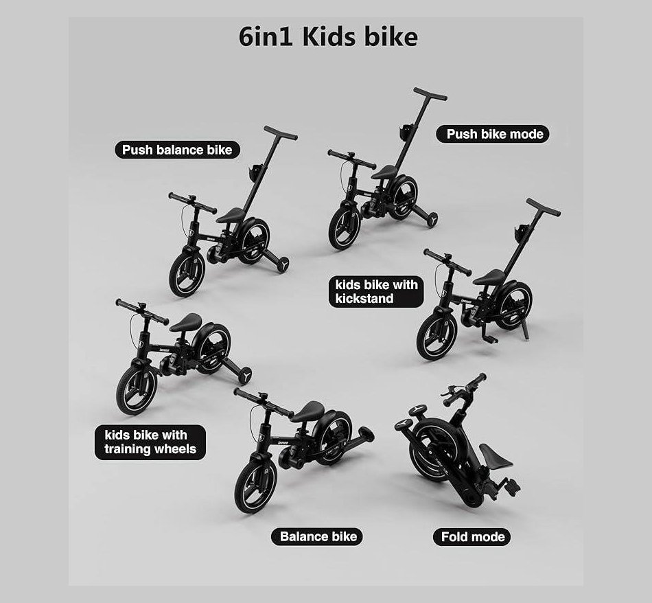 Велосипед трансформер 6in1 Strider black