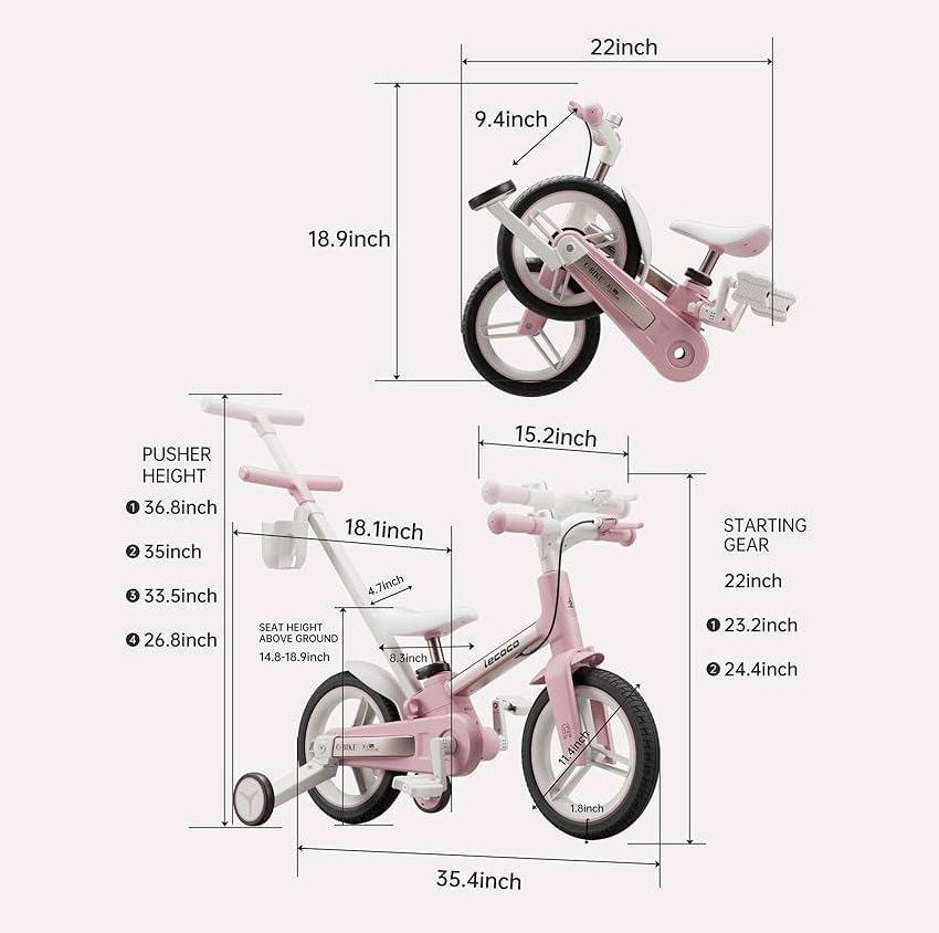 Велосипед трансформер 6in1 Strider pink
