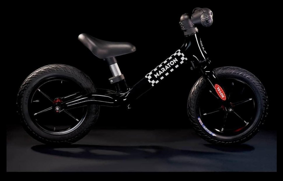 Легкий Карбоновый Беговел Maraton Royal Black