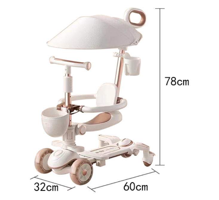 Kids scooter 4in1 8028 olive