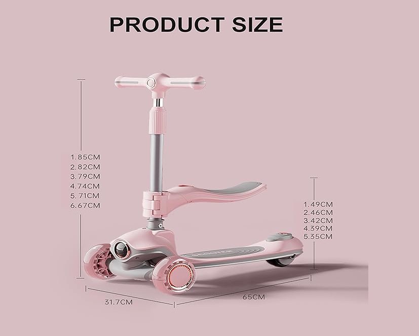 Детский самокат 2in1 K603 pink