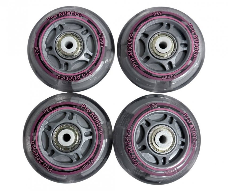 Колеса для роликов. Набор 8 шт pink